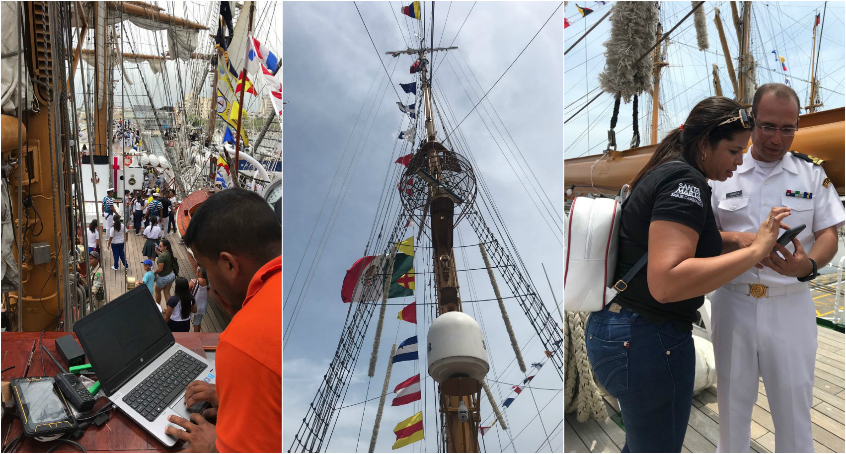 Los 2 mil tripulantes de los veleros internacionales cuentan con WiFi Gratis