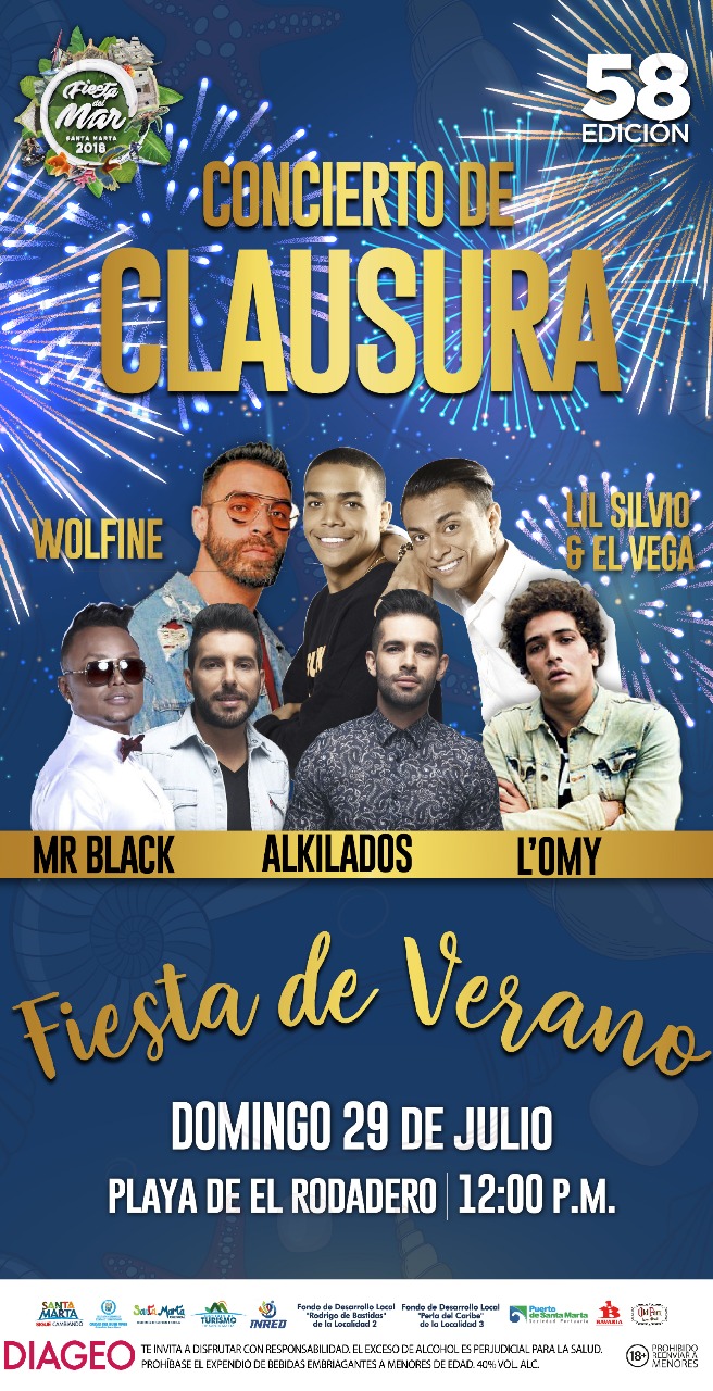 Constelación de estrellas en el concierto de clausura de la Fiesta del Mar 2018