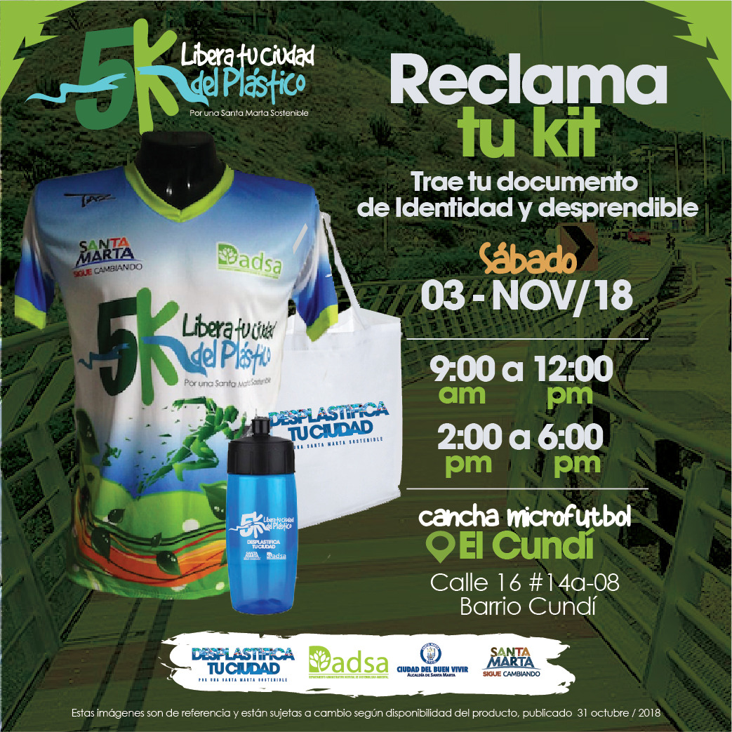 Dadsa define entrega de kits y ruta para la Carrera 5K contra el plástico Dadsa define entrega de kits y ruta para la Carrera 5K contra el plástico