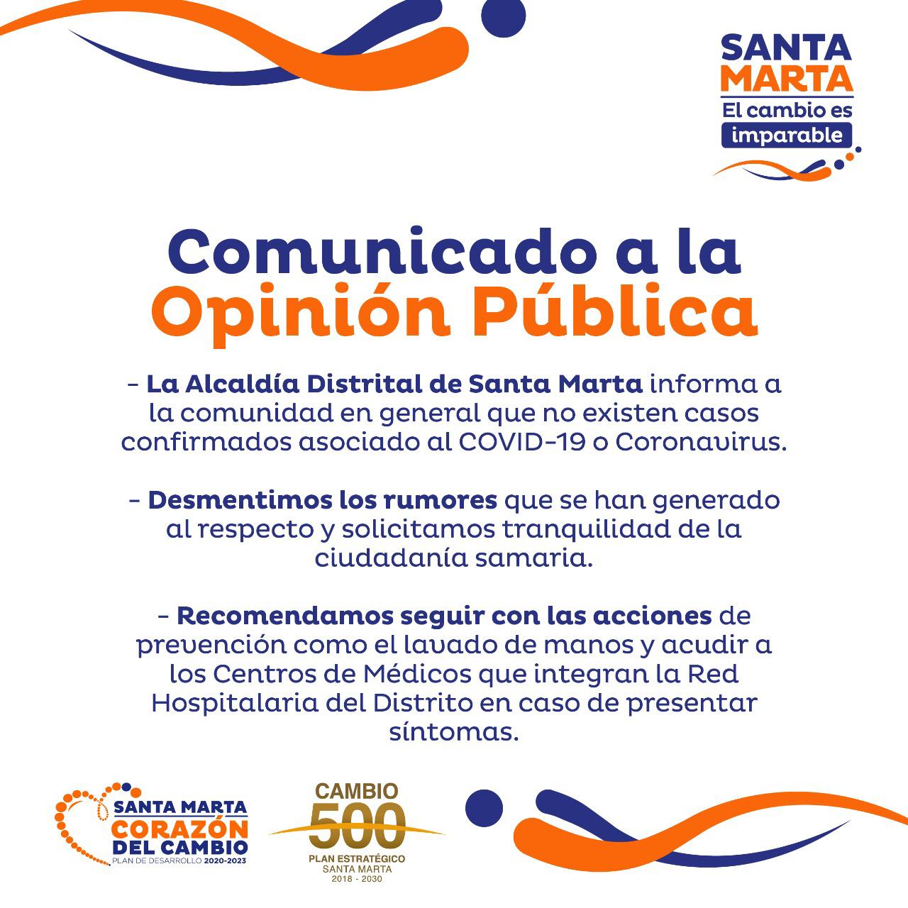 Distrito entrega parte de tranquilidad ante información no oficial sobre Covid-19 que circula en las redes sociales