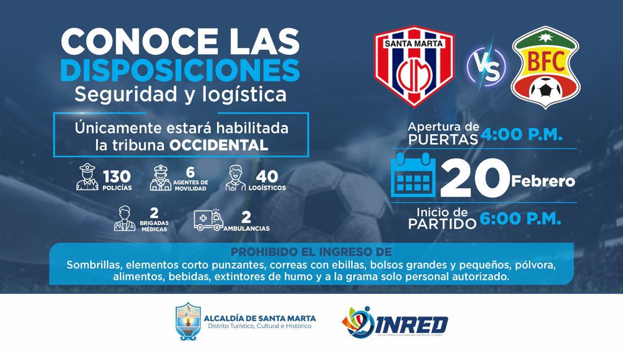 Se establecen las disposiciones de seguridad para el partido entre el Unión Magdalena y Barranquilla FC Se establecen las disposiciones de seguridad para el partido entre el Unión Magdalena y Barranquilla FC