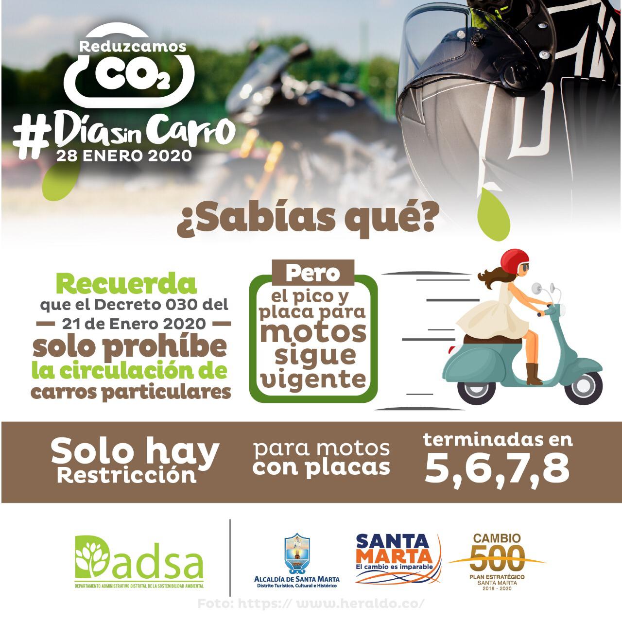 “Las motos sí podrán circular en este Día sin Carro, pero las que estén con pico y placa no”: directora del Dadsa “Las motos sí podrán circular en este Día sin Carro, pero las que estén con pico y placa no”: directora del Dadsa