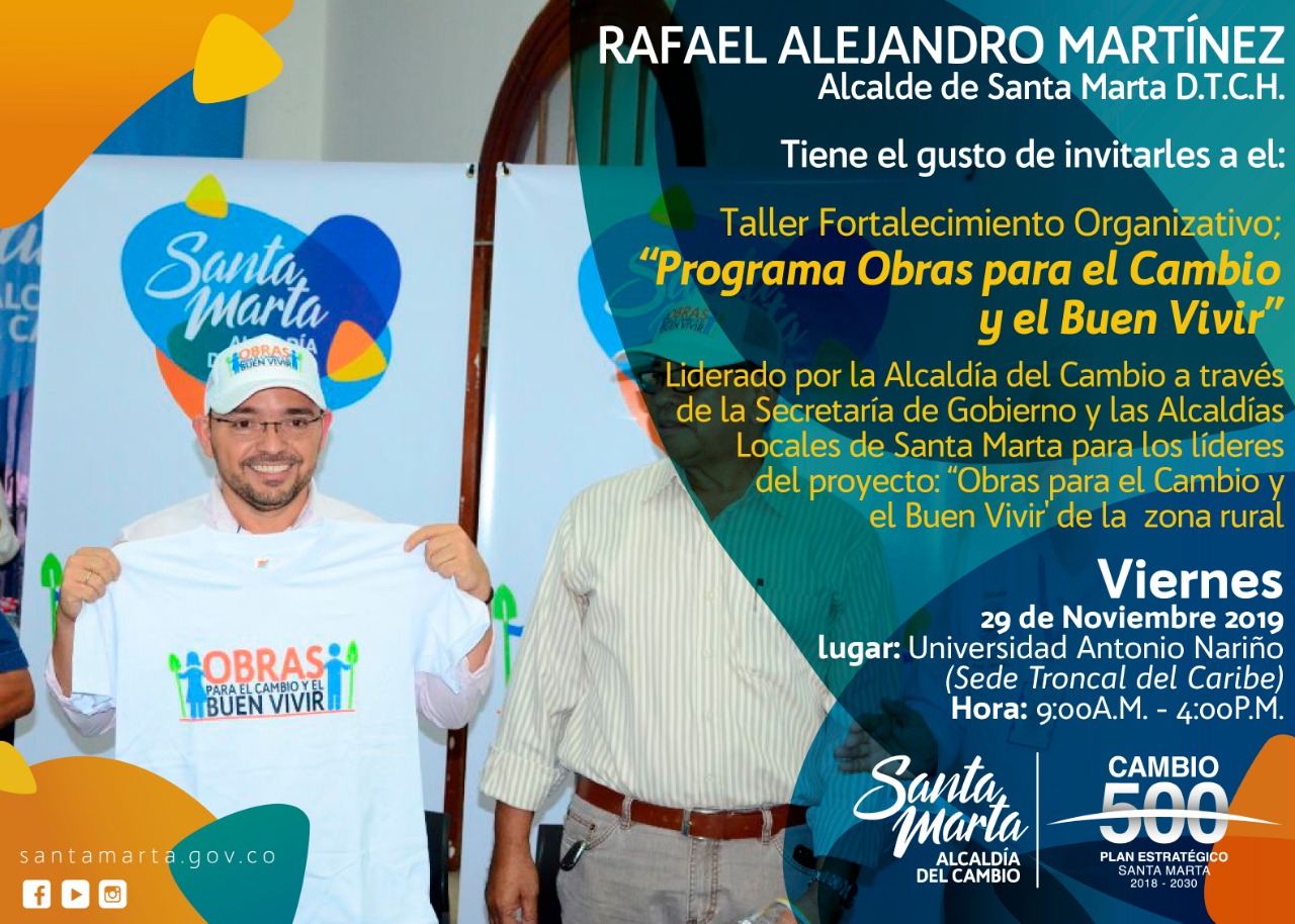 Alcaldía del Cambio realiza taller para líderes  de comunidades beneficiadas en las Obras Rurales