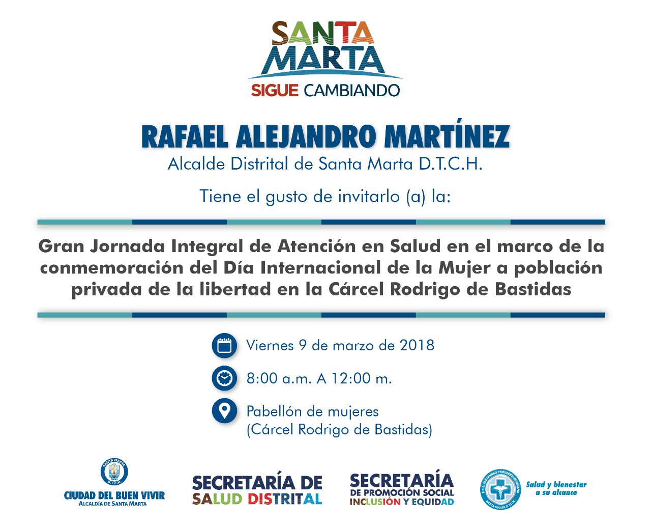 Distrito realizará jornada de atención en salud a PPL de la Cárcel Rodrigo de Bastidas