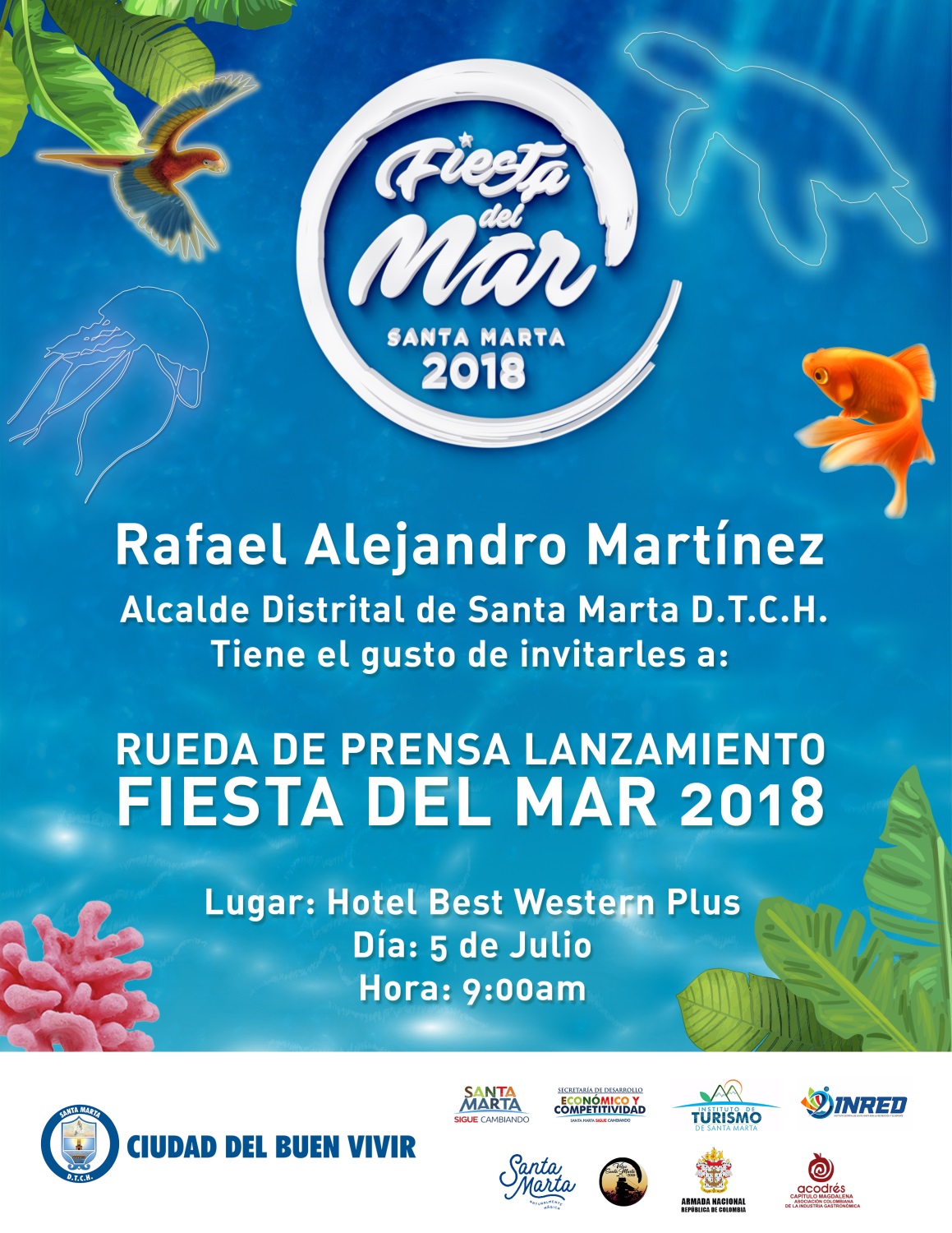 Alcalde Martínez hará presentación oficial de la Fiesta del Mar 2018 Alcalde Martínez hará presentación oficial de la Fiesta del Mar 2018
