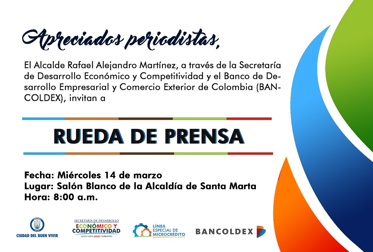 INVITACIÓN RUEDA DE PRENSA - LINEA ESPECIAL DE MICROCREDITOS
