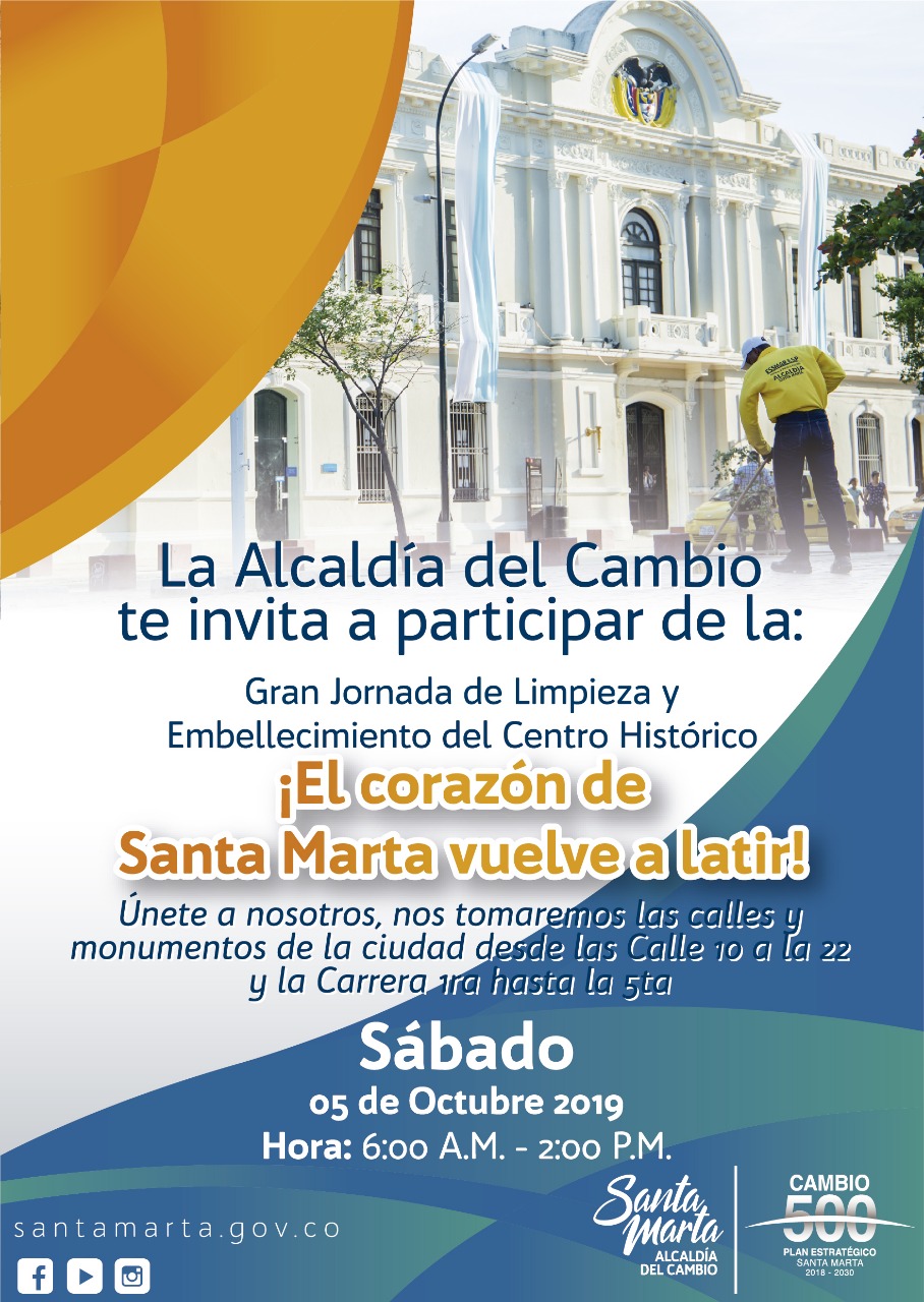 ¡ATENCIÓN! Mañana es La Gran Jornada de Limpieza y embellecimiento del Centro Histórico ¡ATENCIÓN! Mañana es La Gran Jornada de Limpieza y embellecimiento del Centro Histórico