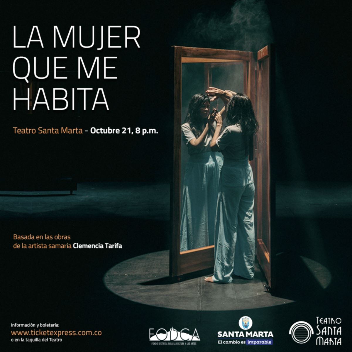 ‘La mujer que me habita’ primera co producción del Teatro Santa Marta con la Fundación Artística Bonke Caribe