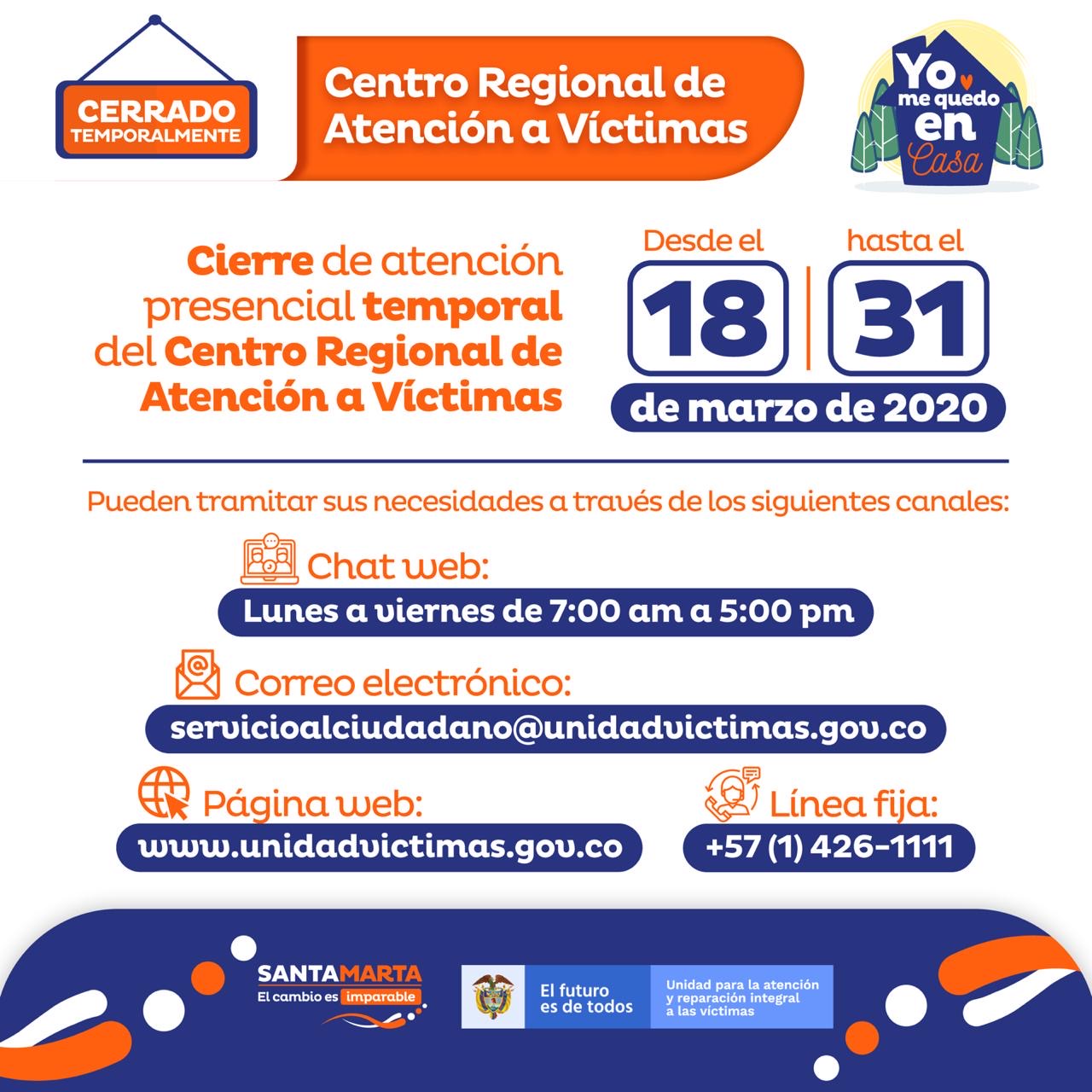 Alta Consejería para la Paz y el Posconflicto habilita canales virtuales para atención a víctimas Alta Consejería para la Paz y el Posconflicto habilita canales virtuales para atención a víctimas