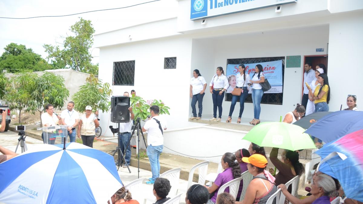 Alcalde entregó obras de puestos de salud del Once de Noviembre y Las Malvinas
