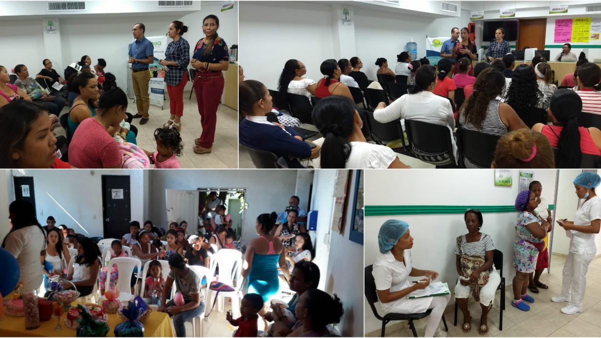 ESE Distrital coordina actividades de salud en lactancia materna y  prevención del cáncer de cérvix