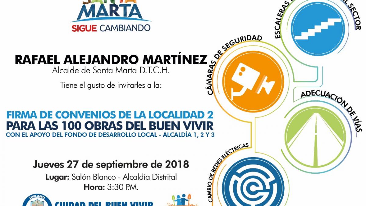 Alcalde firmará convenios para dar inicio a ‘Obras Para el Buen Vivir’ en 30 barrios