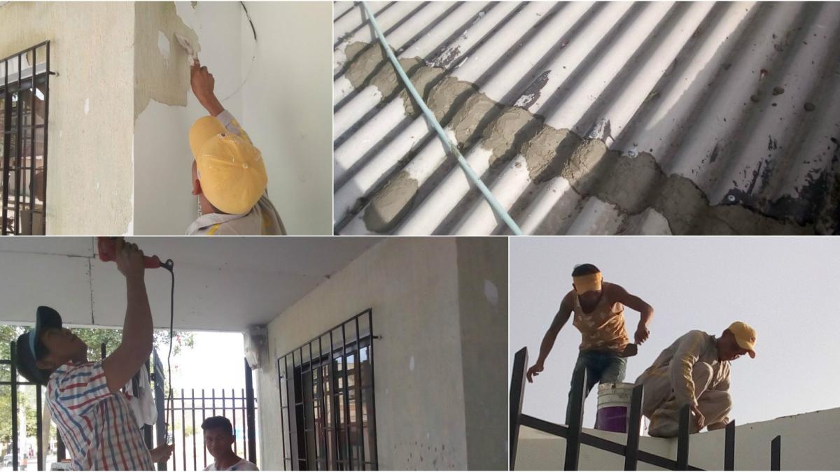 Distrito atiende reparaciones en áreas del puesto de salud de San Jorge que colapsaron por las lluvias