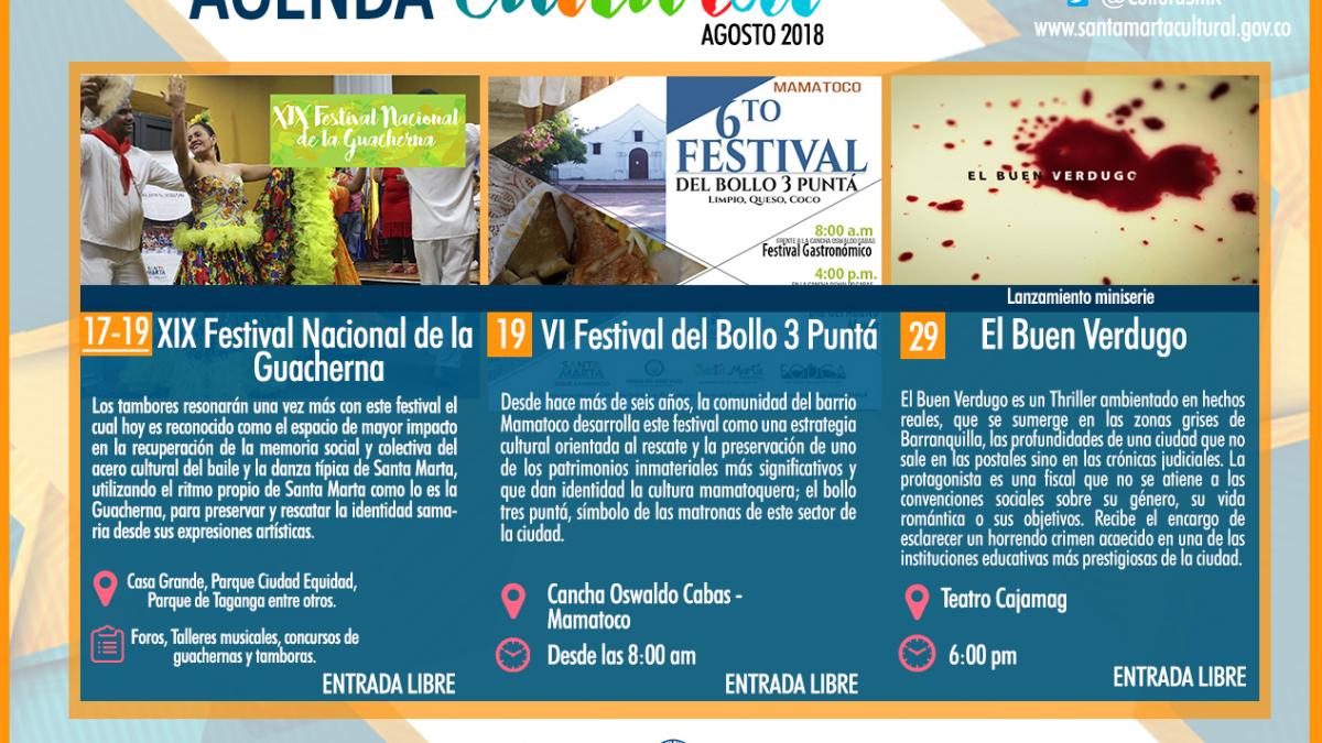 Cine y guacherna principales componentes de la agenda cultural distrital de agosto