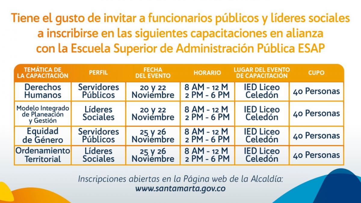 Alcaldía del Cambio en compañía con la ESAP capacitarán a funcionarios públicos y líderes sociales