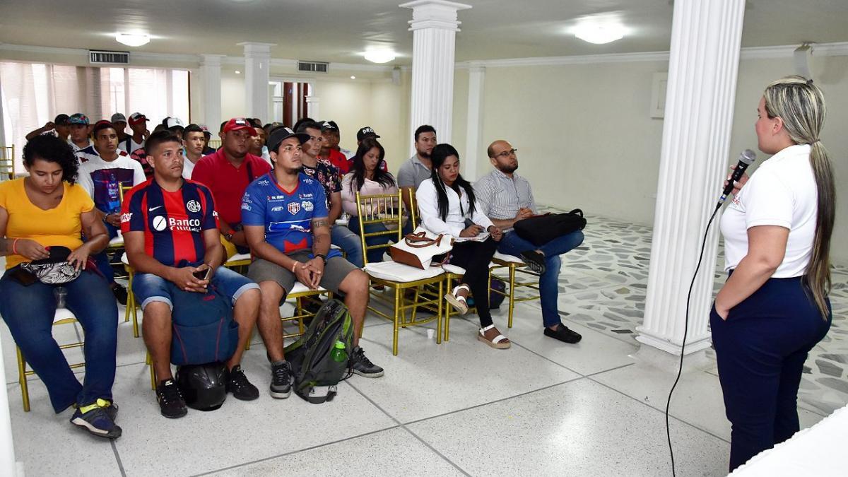 Jóvenes barristas del Unión Magdalena participan en la Gran Integración del Cambio para la Sana Convivencia