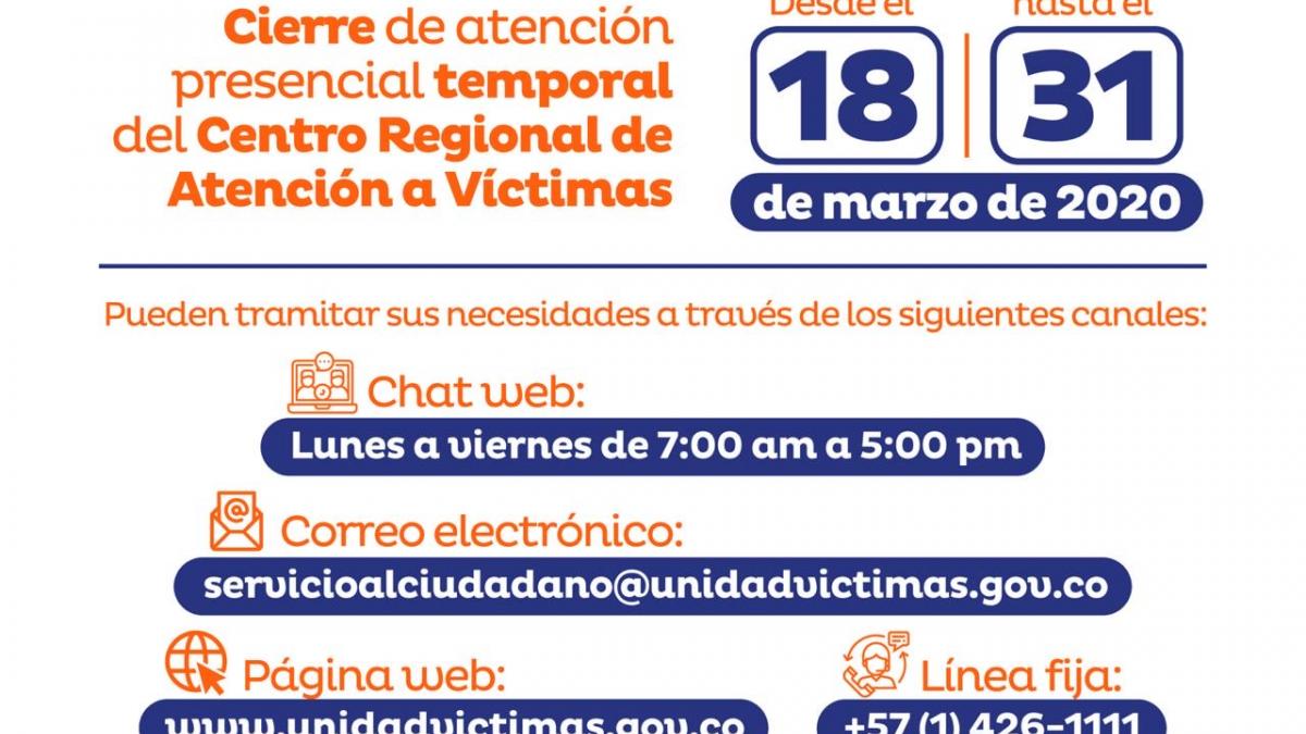 Alta Consejería para la Paz y el Posconflicto habilita canales virtuales para atención a víctimas