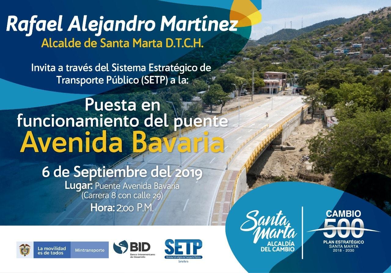 Vicepresidenta y Alcalde pondrán en funcionamiento el puente vehicular de la Avenida Bavaria Vicepresidenta y Alcalde pondrán en funcionamiento el puente vehicular de la Avenida Bavaria