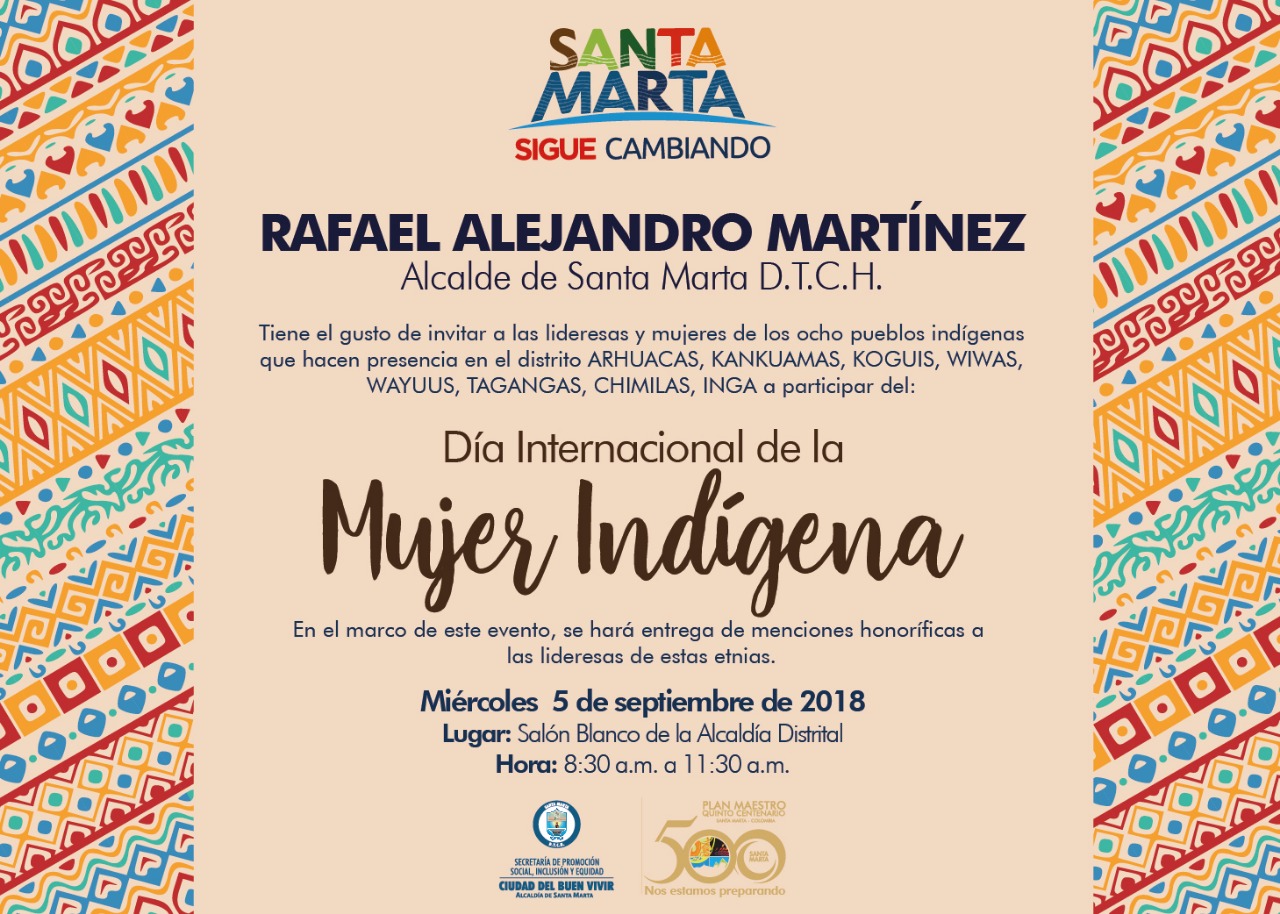 Alcaldía conmemora Día Internacional de la Mujer Indígena con homenaje a lideresas Alcaldía conmemora Día Internacional de la Mujer Indígena con homenaje a lideresas