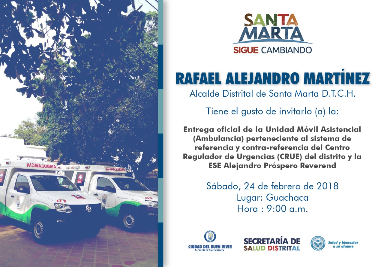 Alcalde entrega nueva ambulancia TAB al Sistema de Referencia y Contrarreferencia del Distrito Alcalde entrega nueva ambulancia TAB al Sistema de Referencia y Contrarreferencia del Distrito