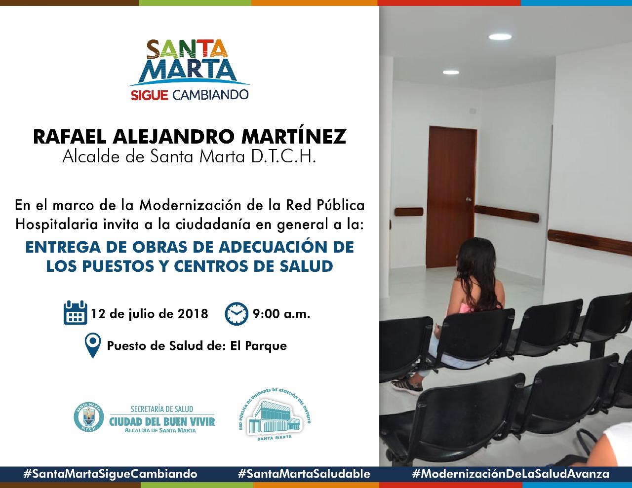 Distrito entrega obras de adecuación del puesto de salud de El Parque