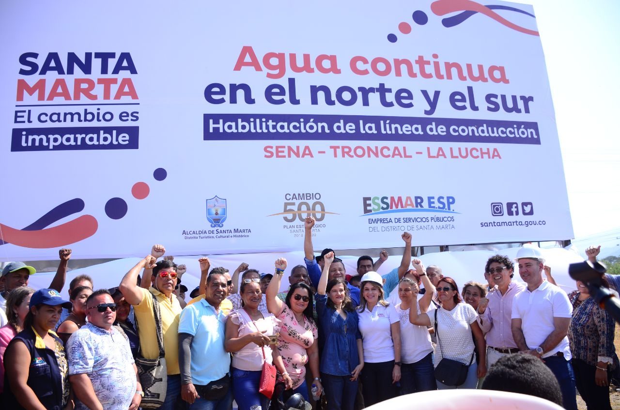 La Alcaldesa Virna Johnson dio inicio a obras que conectarán el norte con el sur y le llevará agua a 61.200 samarios La Alcaldesa Virna Johnson dio inicio a obras que conectarán el norte con el sur y le llevará agua a 61.200 samarios