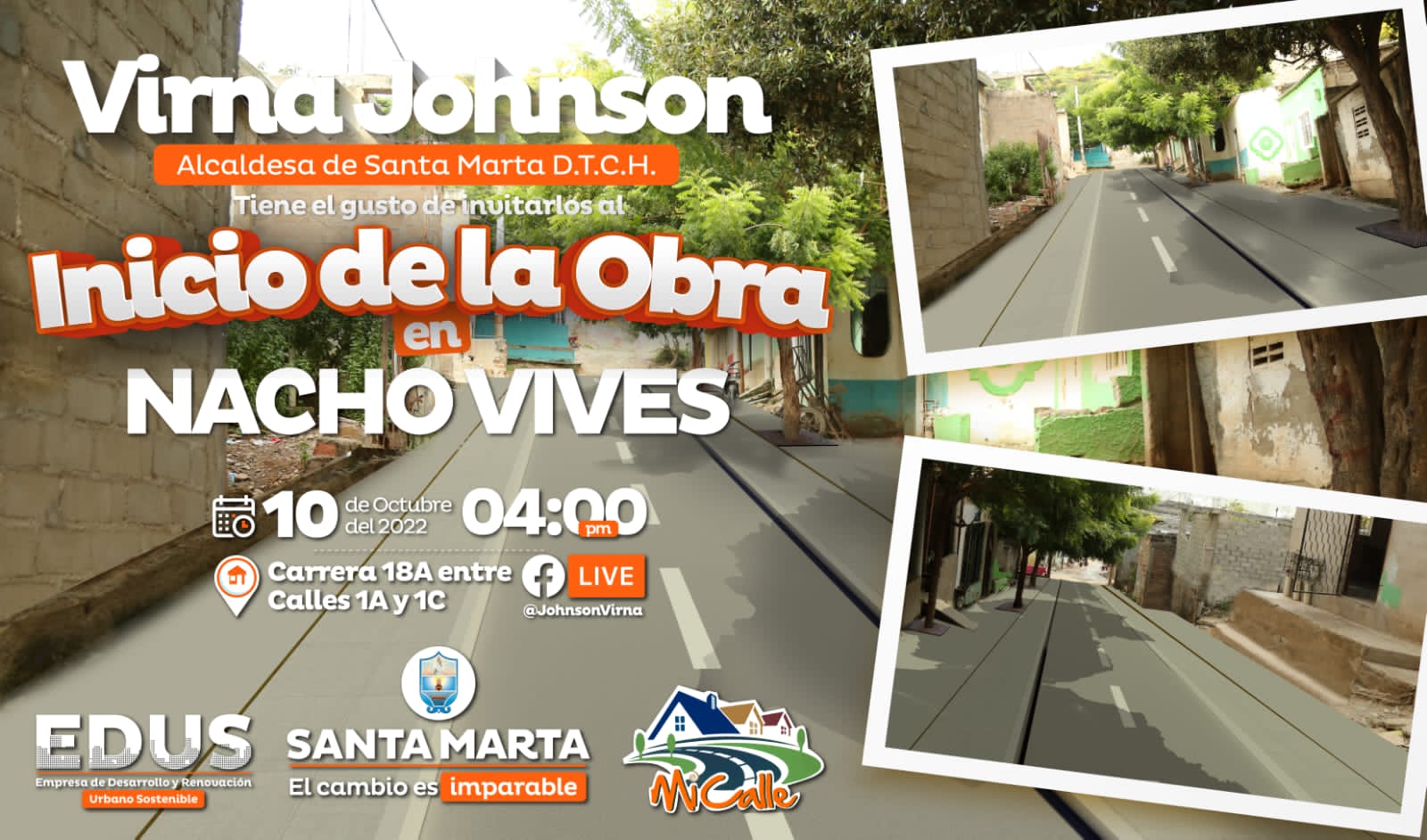 Alcaldesa Virna Johnson iniciará obra Mi Calle en Nacho Vives Alcaldesa Virna Johnson iniciará obra Mi Calle en Nacho Vives
