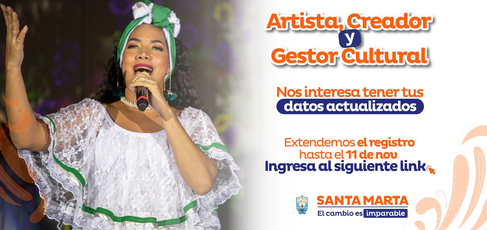 Distrito extiende actualización de datos de gestores y creadores culturales hasta el 11 de noviembre Distrito extiende actualización de datos de gestores y creadores culturales hasta el 11 de noviembre